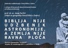 "Biblija nije udžbenik astronomije, a Zemlja nije ravna ploča" - poziv na predavanje prof. dr. sc. Josipa Faričića