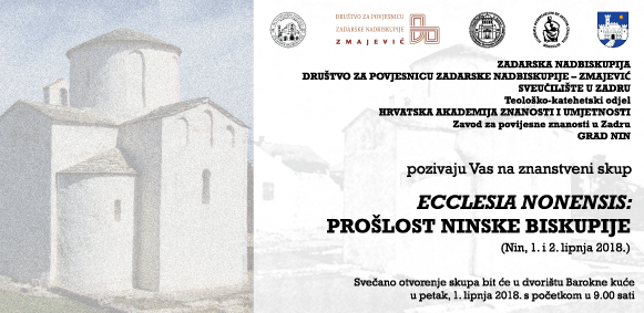 Poziv na znanstveni skup „Ecclesia Nonensis: Prošlost Ninske biskupije"