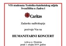 Poziv na humanitarni koncert u organizaciji VIS-a studenata TKO-a i Caritasa Zadarske nadbiskupije