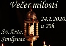 Poziv na "Večer milosti" - sv. Ante Smiljevac, 24. 2. 2020. u 20:00