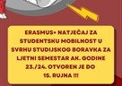 Natječaj za financiranje mobilnosti studenata u svrhu studijskog boravka u ljetnom semestru akad. god. 2023./2024.