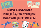Erasmus+ Natječaj za studijski boravak za ak.god. 2024./25.