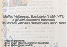 Predstavljanje knjige „Maffeo Vallaresso, Epistolario (‪1450-1471) e gli altri documenti trasmessi dal codice vaticano Barberiniano latino 1809“