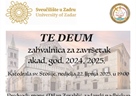 Te Deum - zahvala za završetak akad. god. 2024./2025.